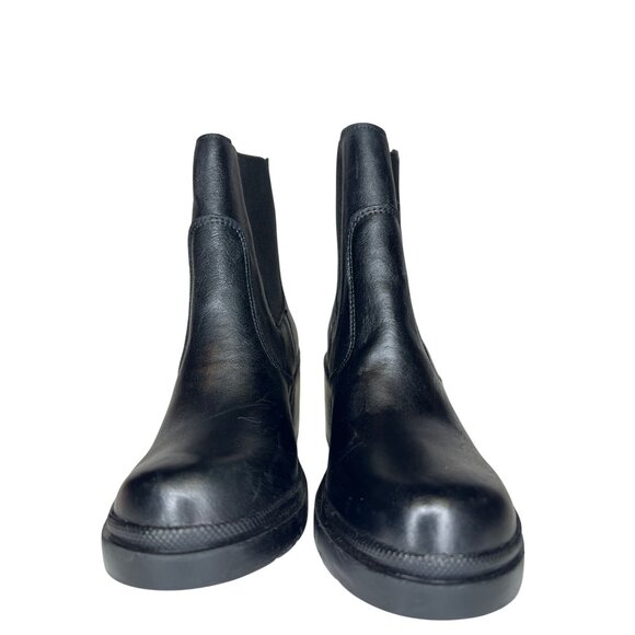 Sandro Moscoloni Ana Julia Women's Chelsea Boot Black Heeled Leather Size 7.5 - Picture 2 of 9